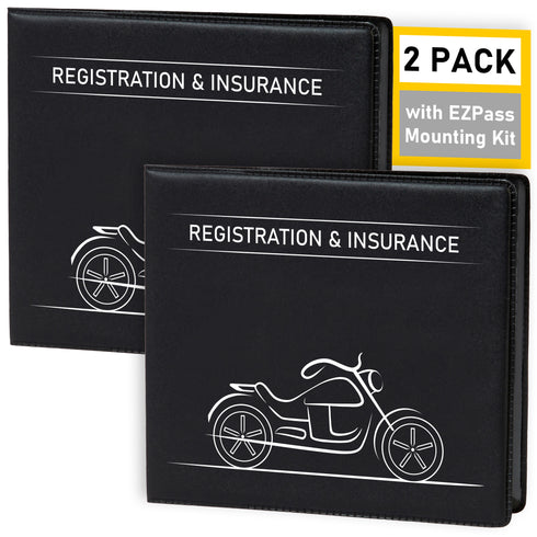 CANOPUS Car Registration and Insurance Holder, Car Document Holder, Vehicle Registration and Insurance Card Holder, Wallet for Auto, Trailer, Motorcycle, Truck, Vehicle Paperwork Organizer (2 Pack)